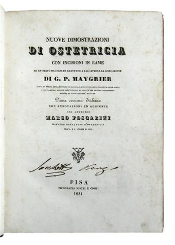 MAYGRIER, JACQUES-PIERRE. Nuove Dimostrazioni di Ostetrica.  2 vols.  1831